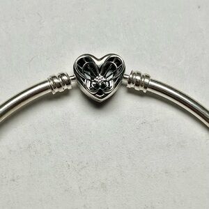 Pandora Silver Heart Charm Bracelet